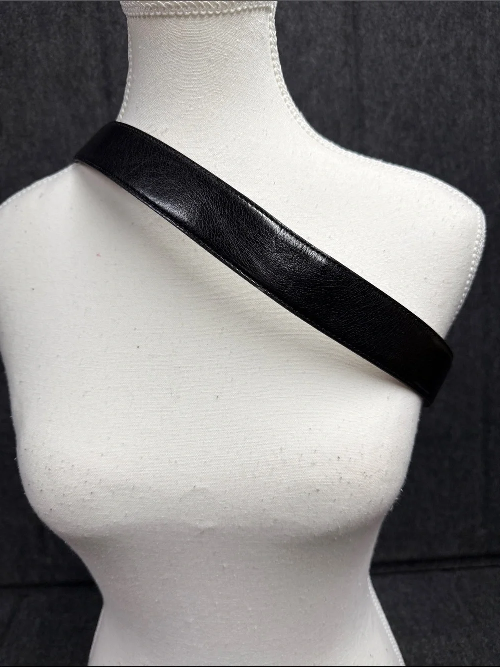 Bosca Black Leather Belt  Silver Buckle
